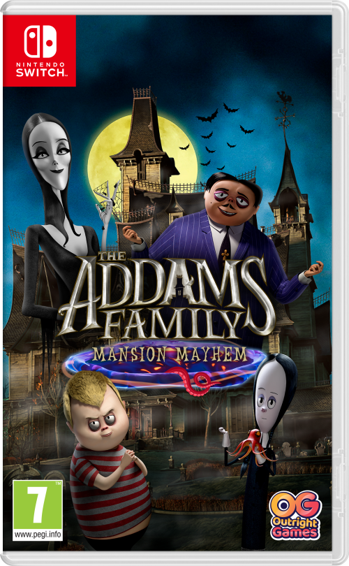 The Addams Family: Mansion Mayhem switch box art