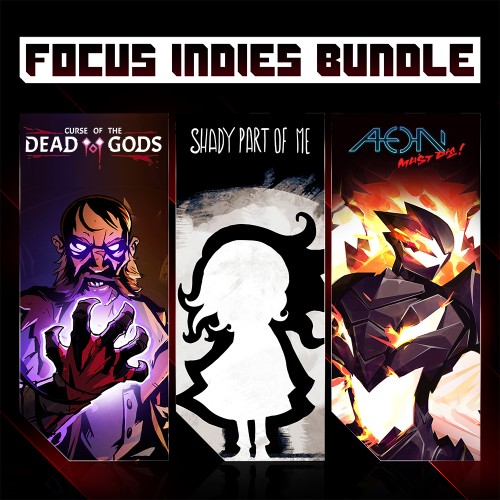 FOCUS INDIES BUNDLE: Curse of the Dead Gods + Shady Part of Me + Aeon Must Die! switch box art