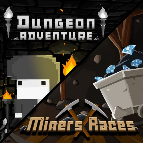 Underground Bundle: Dungeon Adventure and Miners Races switch box art